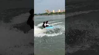 RUSH WAVE BOAT，The waves are coming outrushwave Surfing kartboat rushwaveboat [upl. by Gamal]