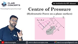 Centre of Pressure  Hydrostatic Force on Plane Surface  Hindi [upl. by Aubry]