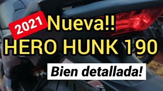 Nueva HERO HUNK 190 R modelo 2021 bien detallada [upl. by Enomaj]