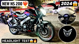 2024 New Bajaj Pulsar Ns 200 E20 Model Night Headlight Test❤️‍🔥 Shocking Results 😱🔥bajaj [upl. by Aubyn74]