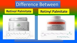 Difference Between Retionl palmitate and Retinyl palmitate [upl. by Pickar]