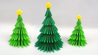 【クリスマス 折り紙】 簡単 可愛い クリスマスツリー 折り方 ☆ 折り紙 簡単 [upl. by Allenad]