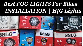 12 volt battery led bulb kaise jalayeb  Best FOG LIGHTS For Bikes  INSTALLATION  HJG Lights [upl. by Novahc]