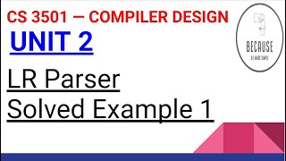 224 LR Parser Example 1 in Tamil [upl. by Willcox]