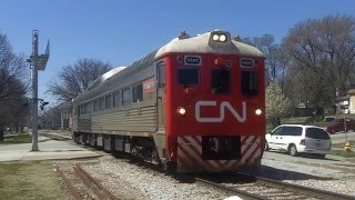 CN 1501 East RDC1 Track Geometry Car 4122016 [upl. by Sadnalor674]