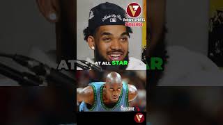 Karl Anthony Towns on KEVIN GARNETT 😂 nba basketball sports [upl. by Solakcin]