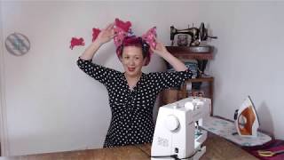 Lets sew a 1940s landgirl headscarf [upl. by Gardie]