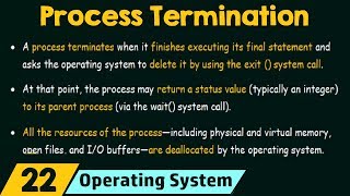 Operation on Processes – Process Termination [upl. by Constanta532]