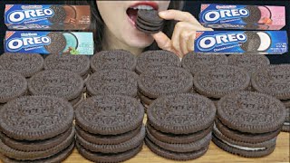 ASMR OREO CHOCOLATE MINT STRAWBERRY 오레오 먹방 MUKBANG EATING SOUND [upl. by Nivalc773]