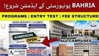 Bahria University Fall Semester Admissions  BU Fee Structure Entry Test amp UG Programs [upl. by Sul]