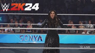 WWE 2K24  Sonya Deville Entrance Signature Finisher Victory [upl. by Heidi]