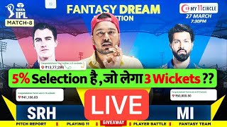 🔴SRH vs MI Dream11 Prediction  SRH vs MI Dream11 Team  Dream11  IPL 2024 Match Prediction [upl. by Adachi]