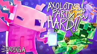 MINECRAFT AXOLOTL RAP  quotAxolotls Party Hardquot  Animated Music Video VERSION A [upl. by Fulbright316]