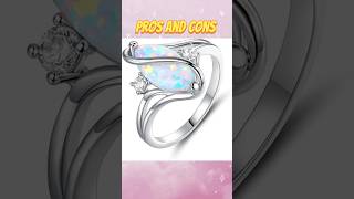 PROS AND CONS Barzel 18K White Gold Plated Created Fire Opal Ring prosandcons jewellery ring [upl. by Helbonia]