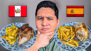 POLLO A LA BRASA PERUANA 🇵🇪vs POLLO ALA BRASA ESPAÑOL 🇪🇸¿Cuál es Mejor [upl. by Genia165]