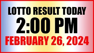 Lotto Result Today 2pm February 26 2024 Swertres Ez2 Pcso [upl. by Balbinder]