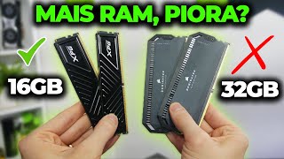 PASSAR DE 16GB RAM PARA 32GB RAM É DINHEIRO JOGADO FORA DÚVIDAS DE INFORMÁTICA [upl. by Addison421]