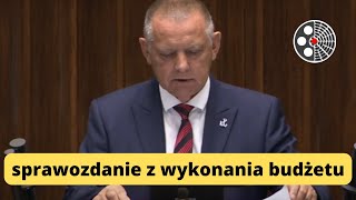 Marian Banaś  sprawozdanie z wykonania budżetu [upl. by Prochora801]