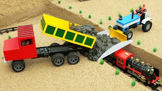 Diy truck making mini concrete bridge for train safety science projects MiniCreative1DIYMachinery [upl. by Levenson649]