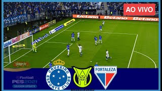 CRUZEIRO X FORTALEZA AO VIVO COM IMAGENS  JOGO DE HOJE  BRASILEIRÃO 2024  NO PES21 [upl. by Airres]