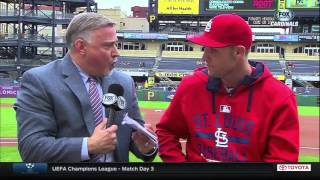 Peter Bourjos talks about frightening collision with Stephen Piscotty [upl. by Herschel]