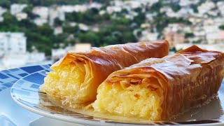 Galaktoboureko rolls Greek custard pie [upl. by Uuge]