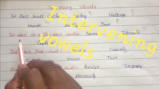 Intervening vowels  chapter 12th part 2nd  pitman shorthand [upl. by Eyde215]