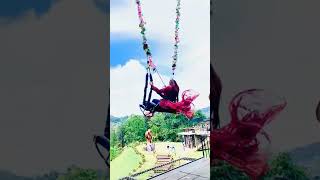 නතර වෙන්න srilanka vairalvideo youtubeshorts cover travel zipline wllaswinglove jump manoj [upl. by Atekahs]