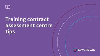 Training contract assessment centre tips [upl. by Llenrep]