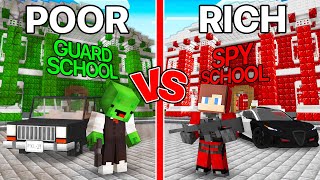 Mikey GUARD vs JJ SPY School in Minecraft Maizen [upl. by Nho]