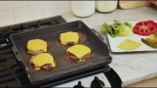 Little Griddle Griddled DoubleCheeseburgers and Crispy Griddle Fries [upl. by Euqcaj]