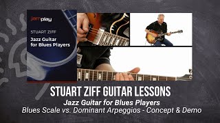 Stuart Ziff Guitar Lesson  Blues Scale vs Dominant Arpeggios  Concept amp Demo  TrueFire jamplay [upl. by Spragens]