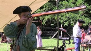 Trapper style shooting with the Pedersoli Jager flintlock rifle to 100 m [upl. by Chatterjee]