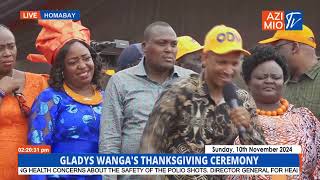 Babu Owino excites crowds with SCINTILLATING speech at Gladys Wangas Thanksgiving ceremony [upl. by Enecnarf]