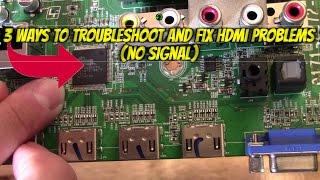 3 WAYS TO FIX HDMI INPUT quotNO SIGNALquot PROBLEMS TROUBLESHOOT GUIDE [upl. by Pembroke138]