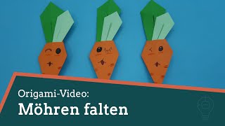 🥕 Origami Möhren aus Papier falten 🥕 [upl. by Aecila]