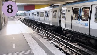 Instant métro  MF77 IDFM  Ligne 8 Créteil  Pointe du Lac [upl. by Kaia]