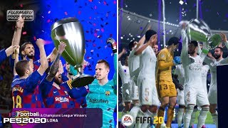 PES 2020 vs FIFA 20  UEFA CHAMPIONS LEAGUE FINAL COMPARISON  Fujimarupes [upl. by Niaz697]