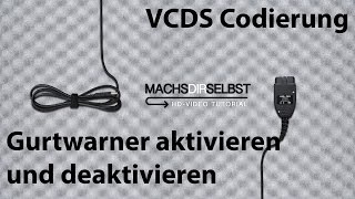 Golf V Gurtwarner aktivierendeaktivieren mit VCDS Tutorial HD [upl. by Lehet]