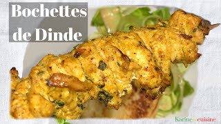 Mes Délicieuses Brochettes de Dindes 30 min Idée Repas du Soir Karines cuisine [upl. by Clover]