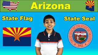 US States  Arizona  Flag  State Symbols  Population [upl. by Ranna484]