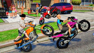 FESTA DO GRAU DE MOTOS NA MINHA CASA NOVA COM MEUS AMIGOS  GTA 5 VIDA REAL [upl. by Ehcor]