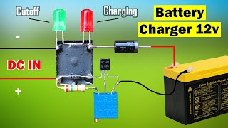 Simple 12 volt Battery charger automatic cut off 12v Battery charger Homemade [upl. by Atived]