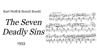 Kurt Weill amp Bertolt Brecht  The Seven Deadly Sins Die sieben Todsünden 1933 ScoreVideo [upl. by Boony]