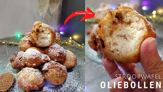 Oliebollen Recept  Hoe Maak Je Oliebollen Met Vulling  Stroopwafel Oliebollen [upl. by Wharton]