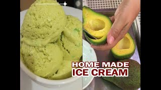 HOMEMADE ICE CREAM WITHOUT MACHINE AVOCADO ICE CREAM [upl. by Apollo636]