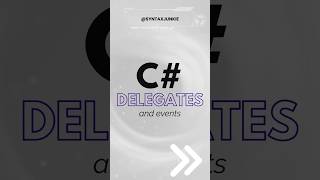 Understanding Delegates and Events in C  Learn with Examples coding csharp programming code [upl. by Atiuqehc]