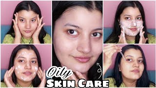 Oily Skin Care Routine Using The Derma Co Products [upl. by Ainecey]