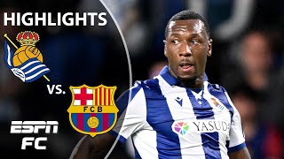 Real Sociedad vs Barcelona  LALIGA Highlights  ESPN FC [upl. by Nnaegroeg]