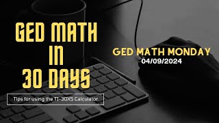 GED Math Monday  4824 [upl. by Yetnruoc]